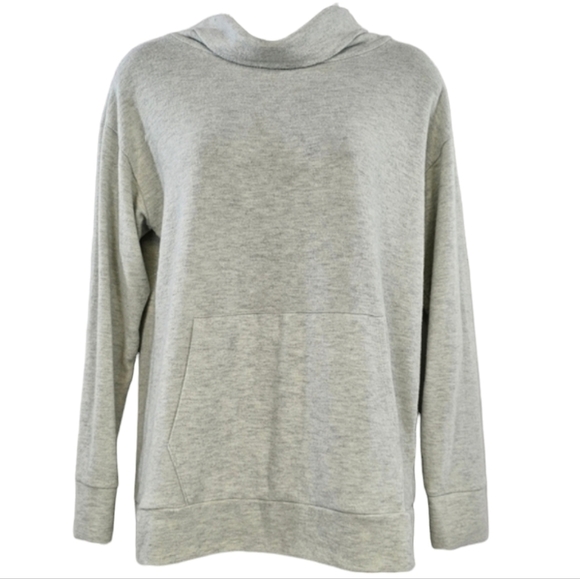 Rumi + Ryder Light Grey Funnel Neck Pullover Sweater Size L - Picture 1 of 8